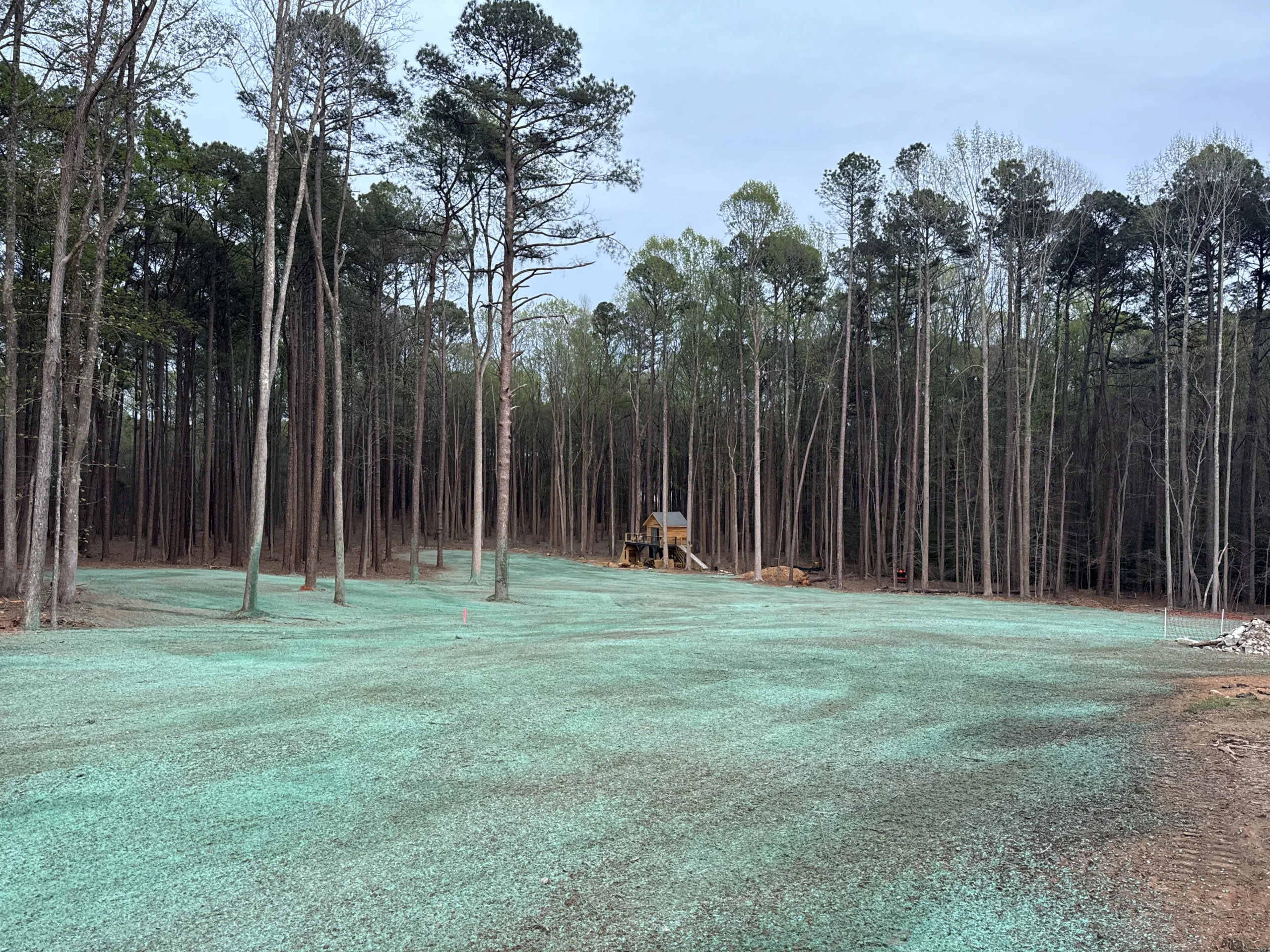 4 Acres of Bermuda Hydroseeding for Erosion Control in North Raleigh
